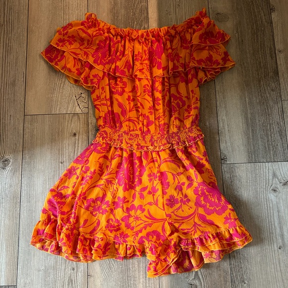 Umgee Dresses & Skirts - Umgee Orange and Pink Floral Dress